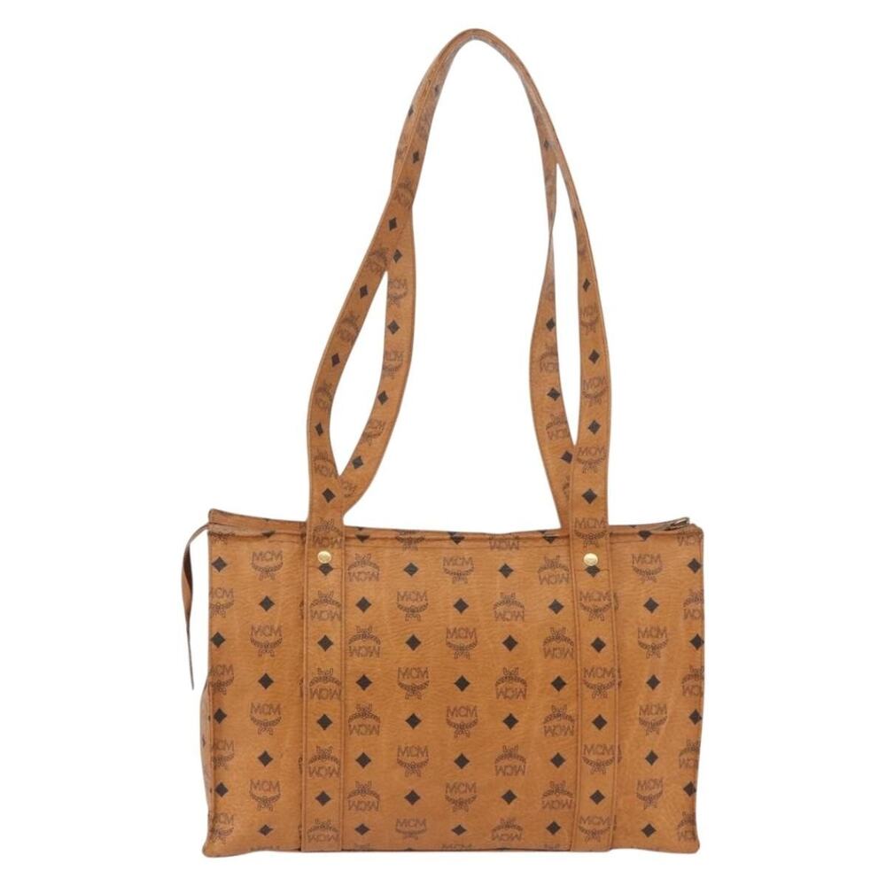 MCM Visetos Logogram Tote Bag Brown
